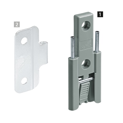 WingLine L Centre hinge, fast assembly for screwing on, Hinge component 1, greyCA 9229920 9236605